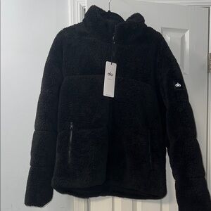 ALO Men's Sherpa Stage Puffer Black Jacktet NWT